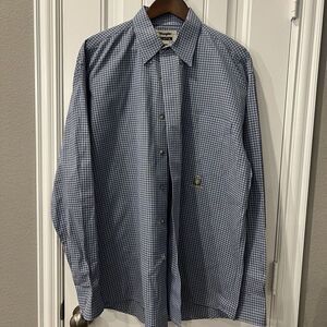 Wrangler Riata Long Sleeve Size L Blue Checkered